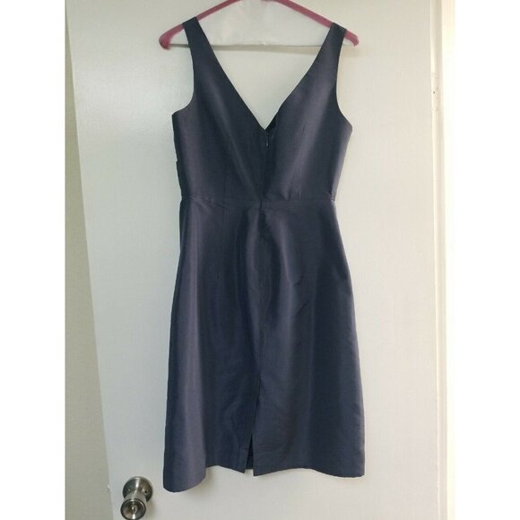 J Crew Elyse Dress Sz 4 Silk Taffeta Crisscrossed - Picture 4 of 5